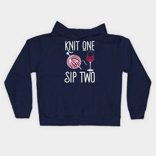 Knit One Sip Two Kids Hoodie